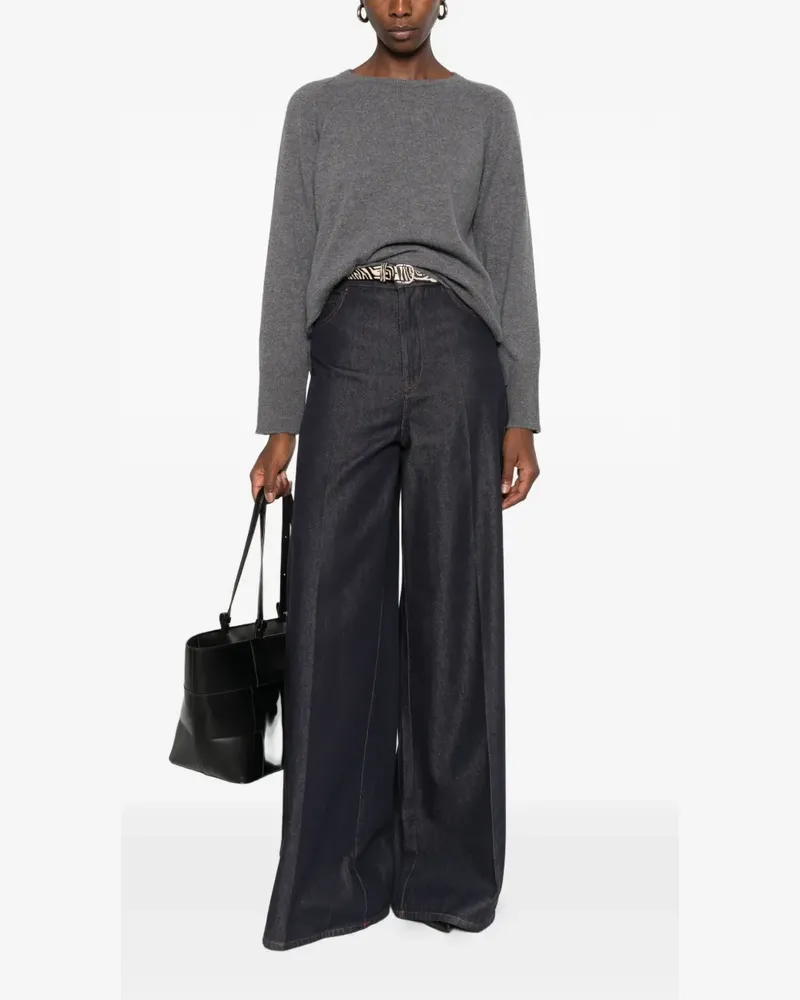 PT TORINO raglan-sleeve side-slit sweater - Grau Grau