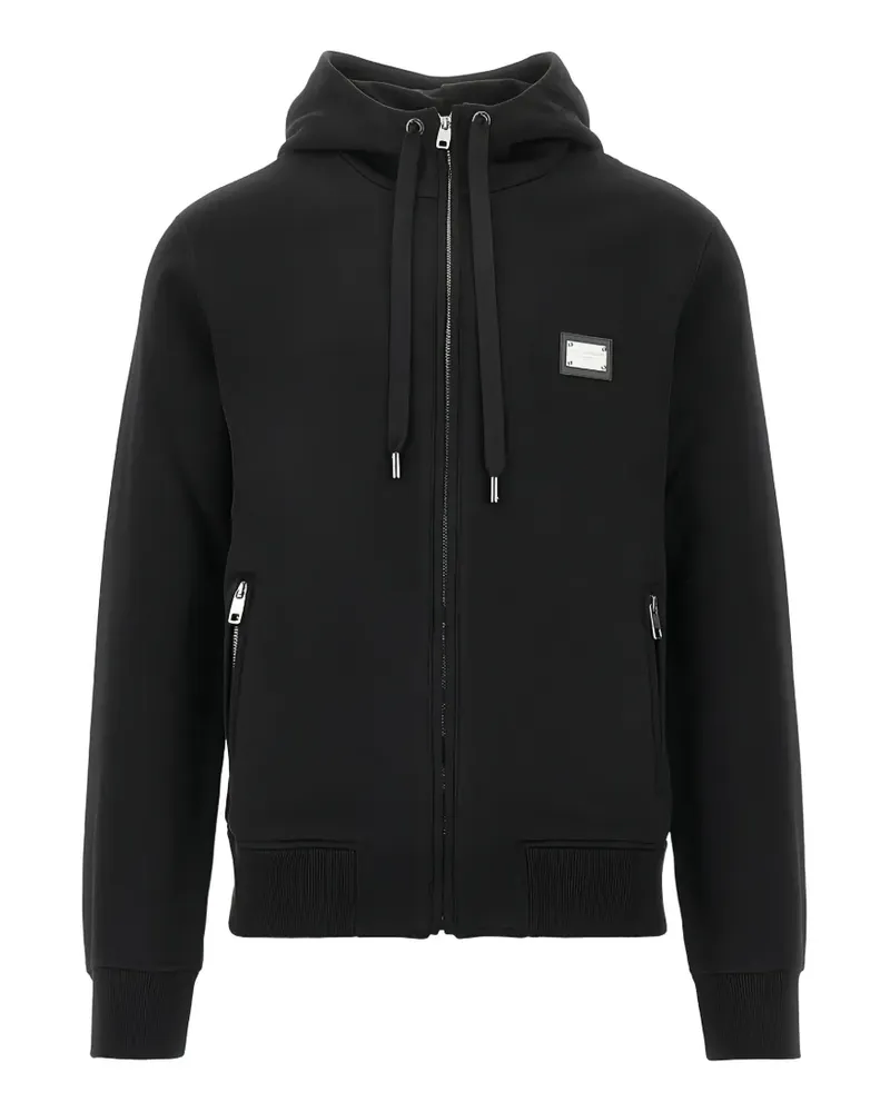 Dolce & Gabbana hooded zip-up sweatshirt - Schwarz Schwarz