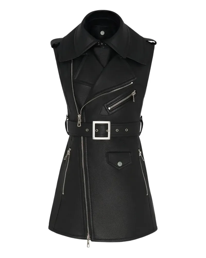 Jean Paul Gaultier Weste aus Leder - Schwarz Schwarz