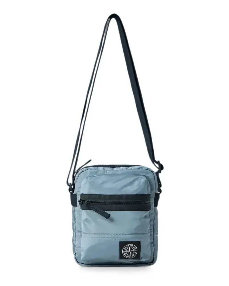 Stone Island Umhängetasche mit Logo-Patch - Grau Grau