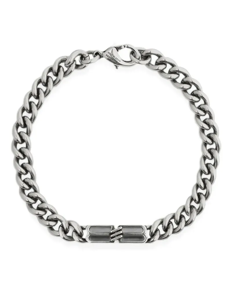 Balenciaga BB Icon Panzerkettenarmband - Silber Silber