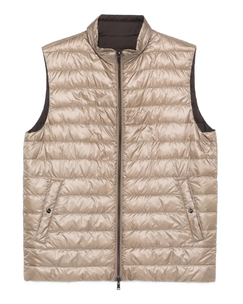Herno zip-up reversible gilet - Nude Nude