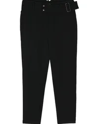 Yohji Yamamoto Tapered-Hose aus Gabardine Schwarz