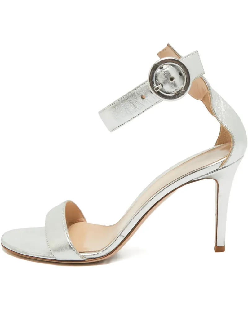 Gianvito Rossi Portofino Sandalen mit Knöchelriemen - Silber Silber