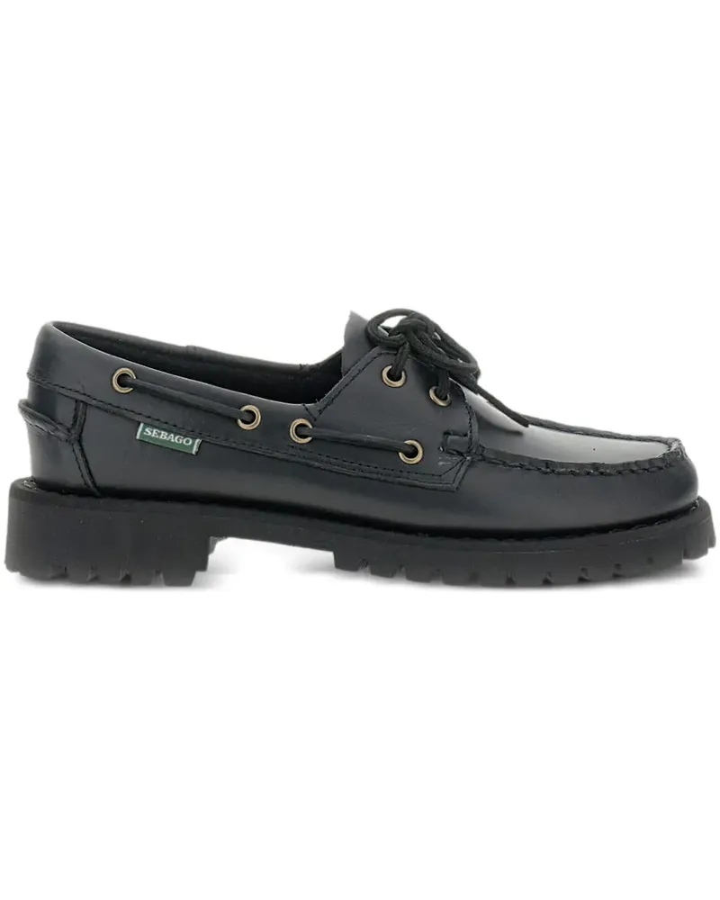 Sebago Loafer mit Schnürdetail - Schwarz Schwarz