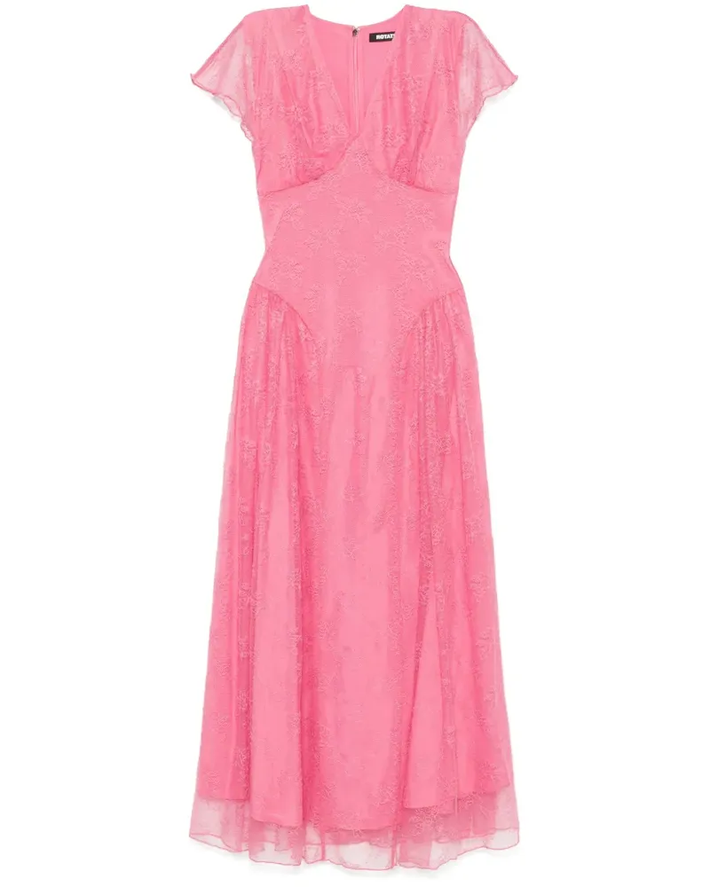 ROTATE Birger Christensen Maxikleid aus Spitze - Rosa Rosa