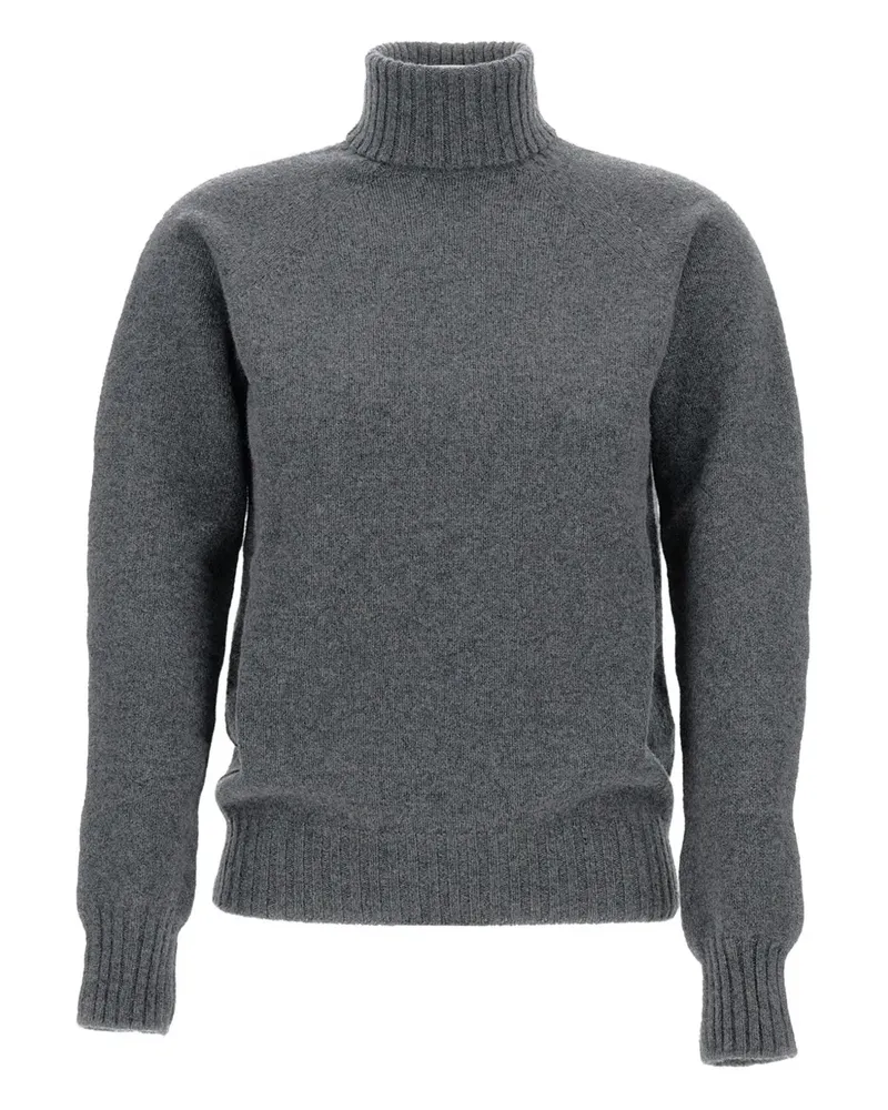 Drumohr  Gerippter Rollkragenpullover - Grau Grau