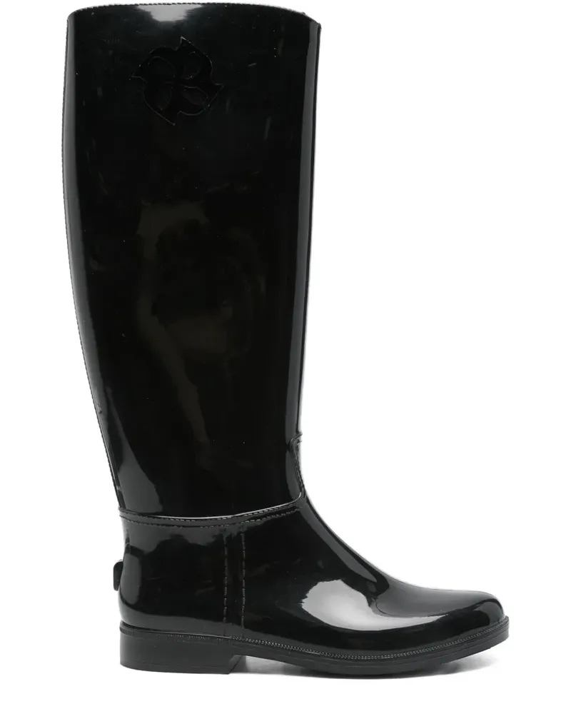 Dorothee Schumacher Kniehohe Stiefel mit Glanzoptik - Schwarz Schwarz