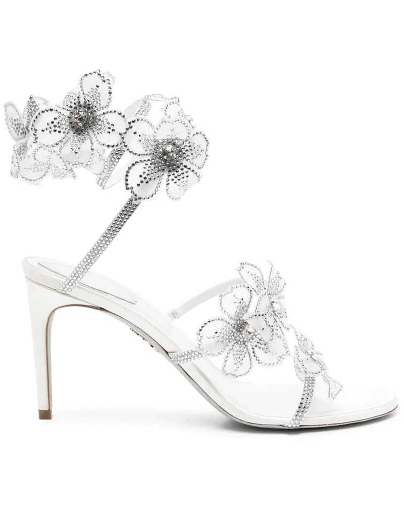 René Caovilla Floriane Sandalen 80mm - Silber Silber