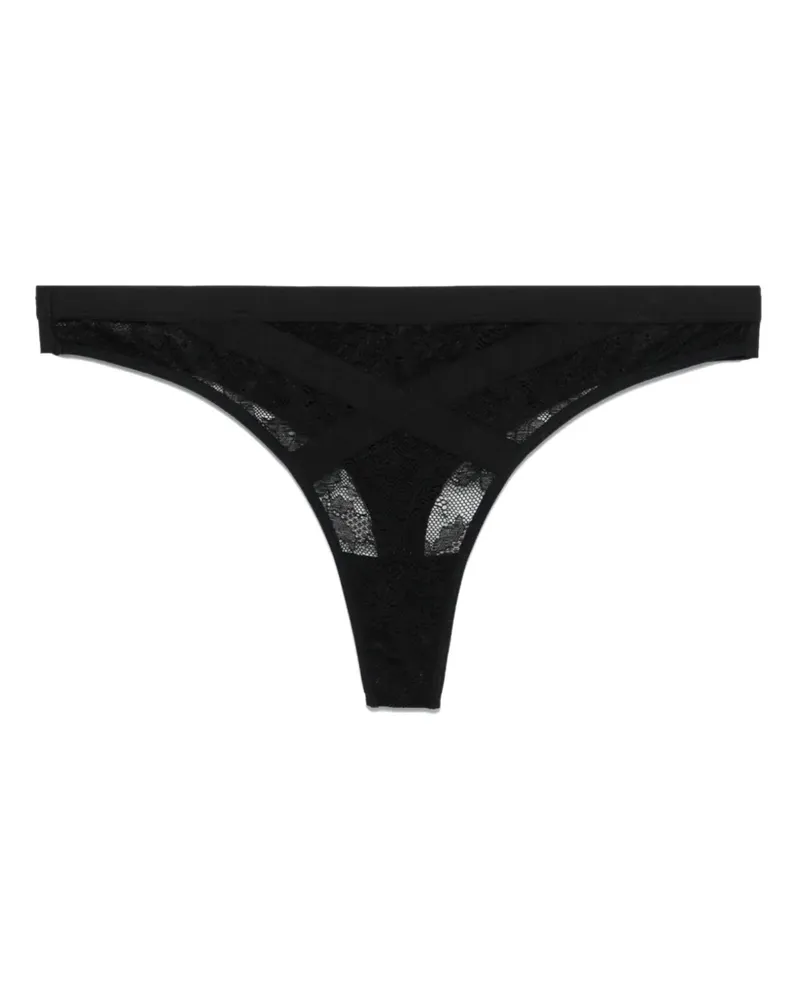 Marlies Dekkers Tanga mit Spitze - Schwarz Schwarz