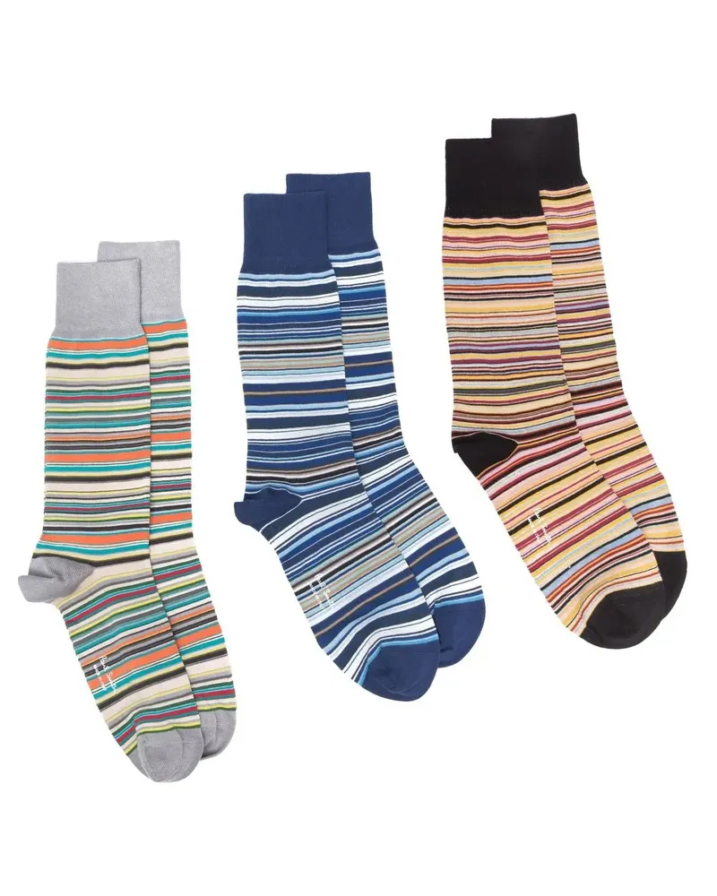 Paul Smith Set aus drei Paar Socken - Blau Blau