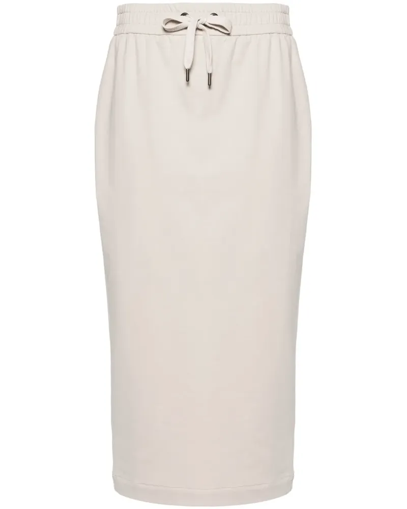 Brunello Cucinelli Midi-Bleistiftrock aus Jersey - Nude Nude