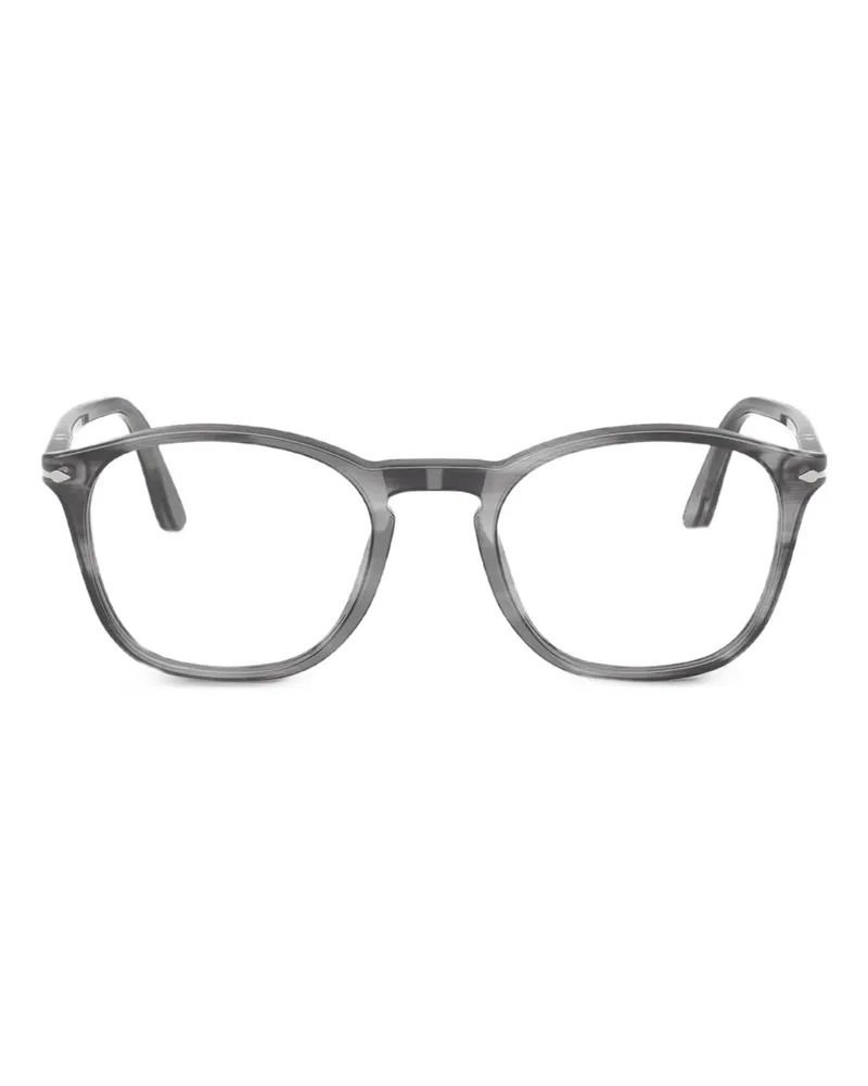 Persol Gestreifte Brille - Grau Grau