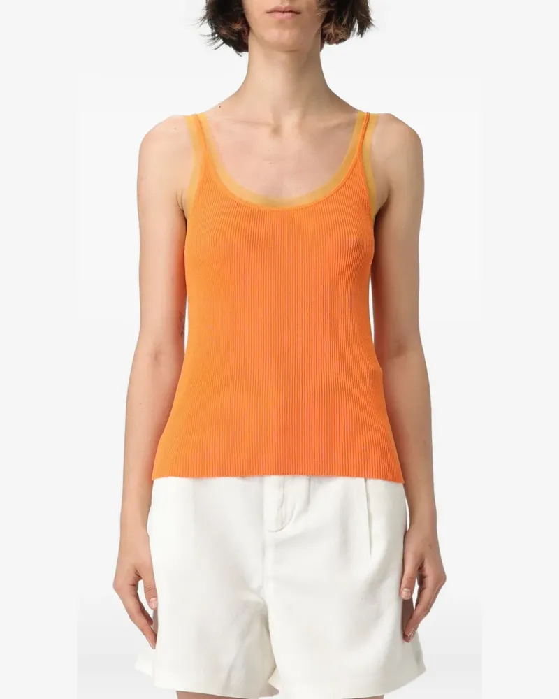 Liu Jo Geripptes Tanktop - Orange Orange
