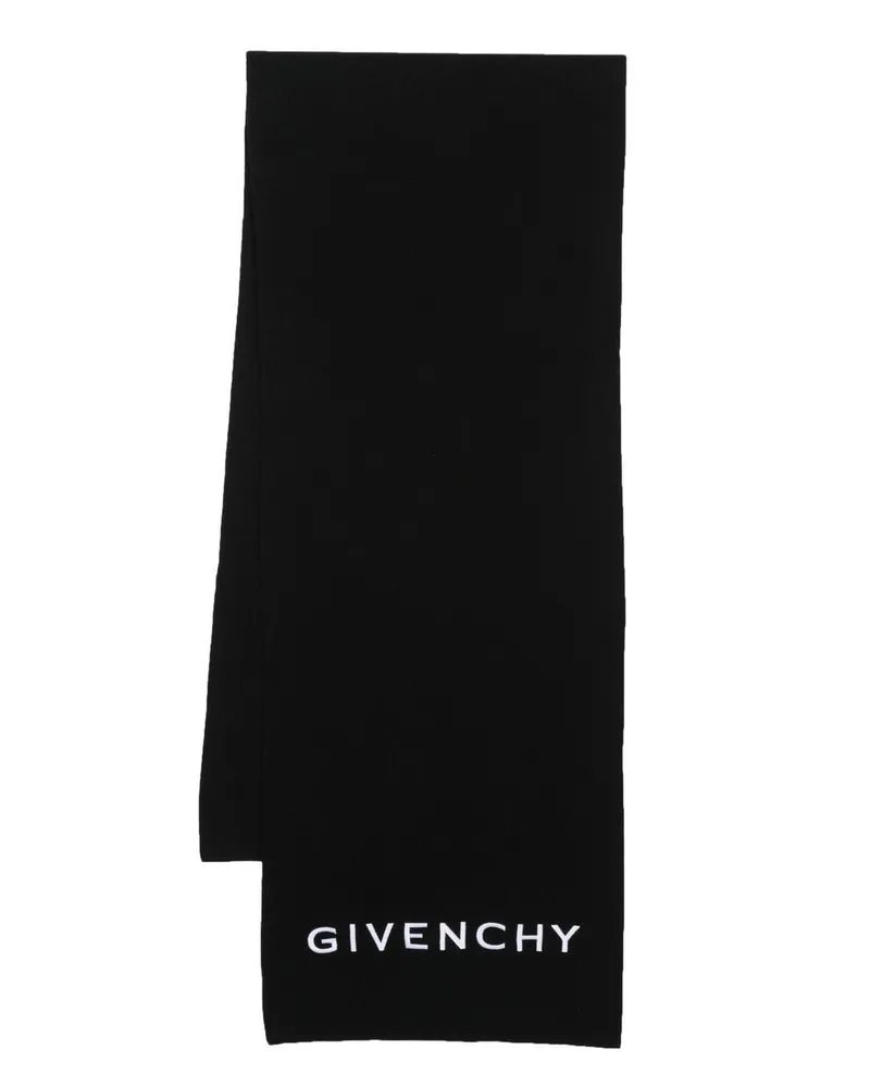 Givenchy Schal mit Intarsien-Logo - Schwarz Schwarz