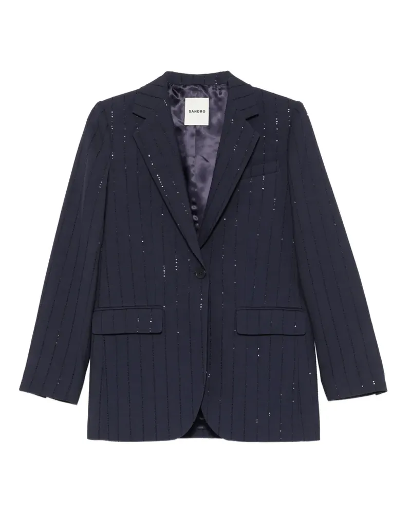 Sandro Blazer mit Pailletten - Blau Blau