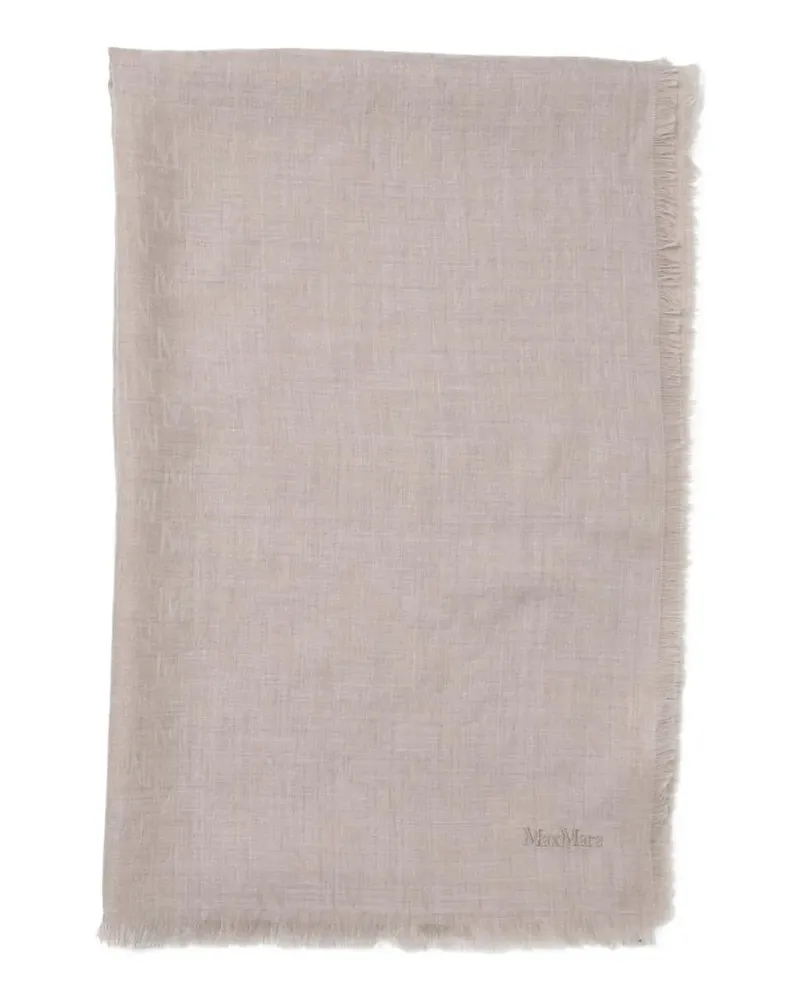 Max Mara Magico fringed scarf - Nude Nude