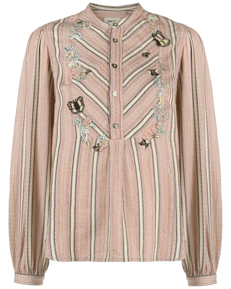 Zadig & Voltaire Bluse mit Nadelstreifen - Rot Rot
