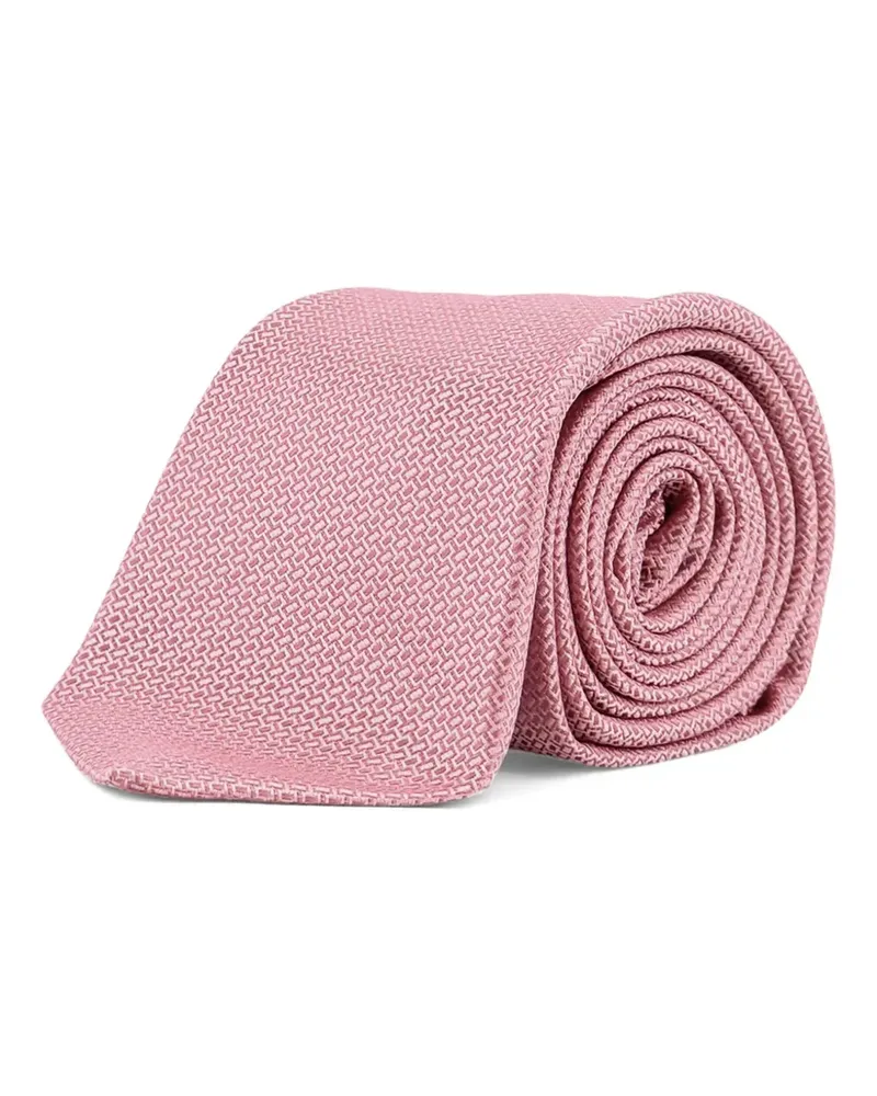 Kiton Krawatte mit Intarsienmuster - Rosa Rosa