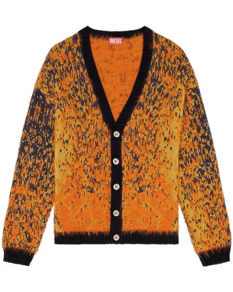 Diesel Cardigan mit gebürstetem Effekt - Orange Orange