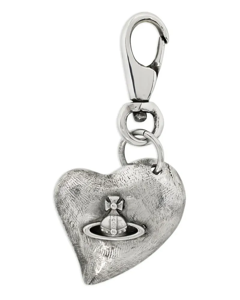 Vivienne Westwood heart-charm keyring - Silber Silber