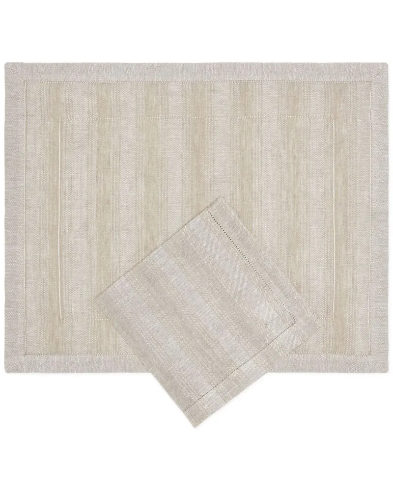 Brunello Cucinelli Set aus Tischset und Serviette - Nude Nude