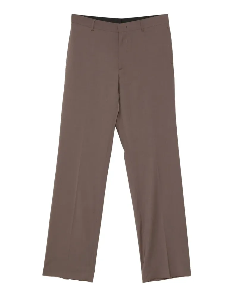 Manuel Ritz pressed-crease tailored trousers - Braun Braun