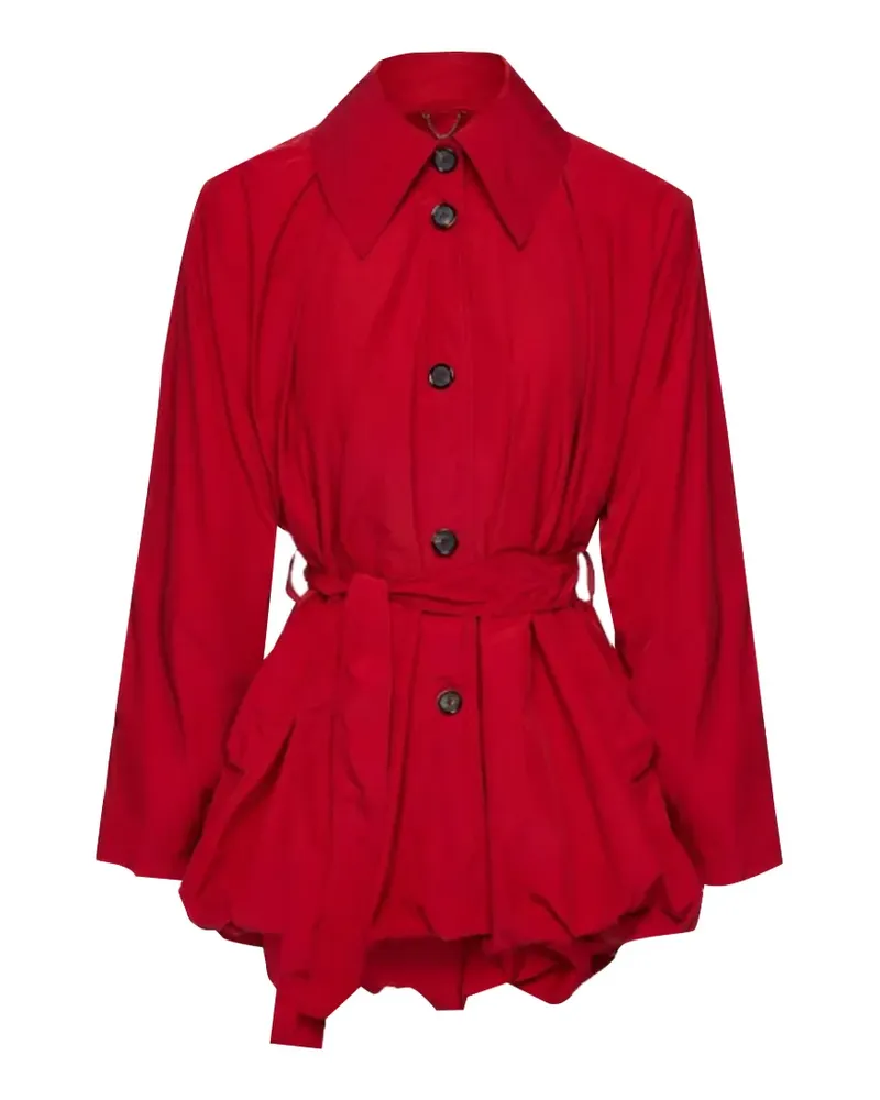 Magda Butrym belted bubble-hem coat - Rot Rot