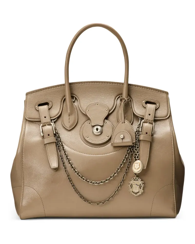 Ralph Lauren Ricky 33 Tote Bag mit Anhänger - Braun Braun