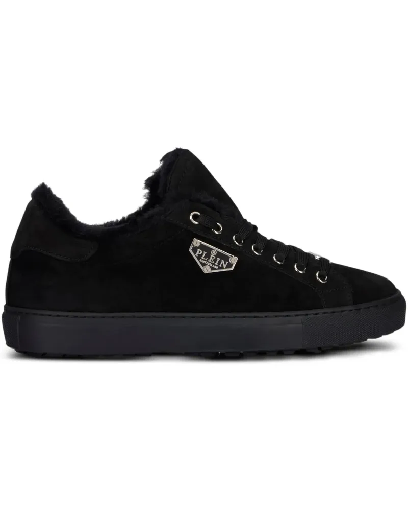 Philipp Plein Sneakers mit Logo-Schild - Schwarz Schwarz