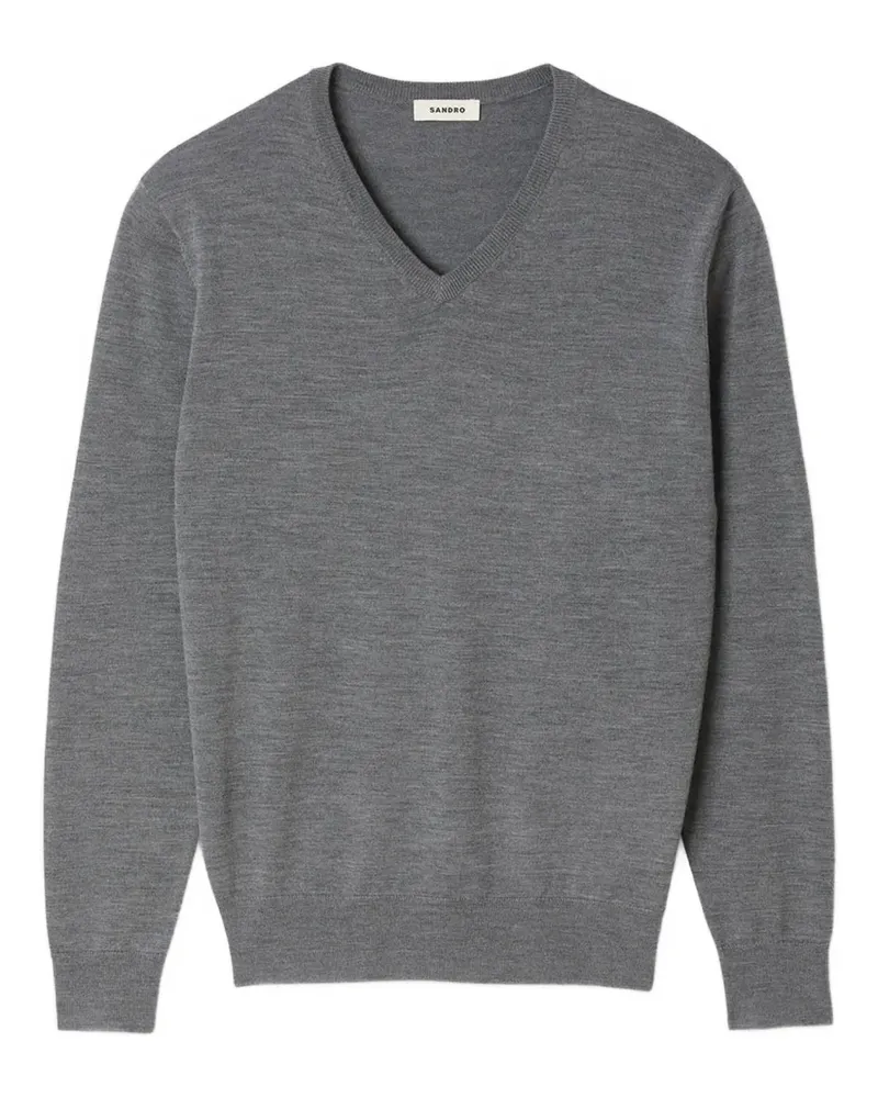 Sandro Pullover mit V-Ausschnitt - Grau Grau