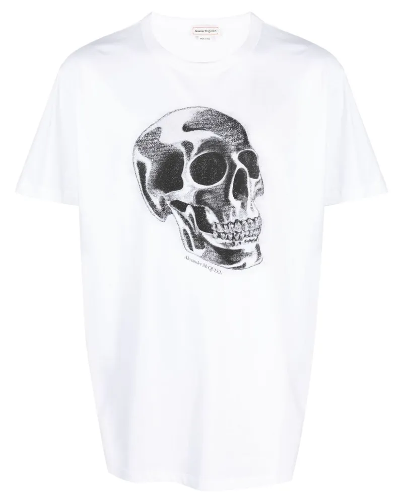 Alexander McQueen T-Shirt mit Totenkopf-Print - Weiß Weiß