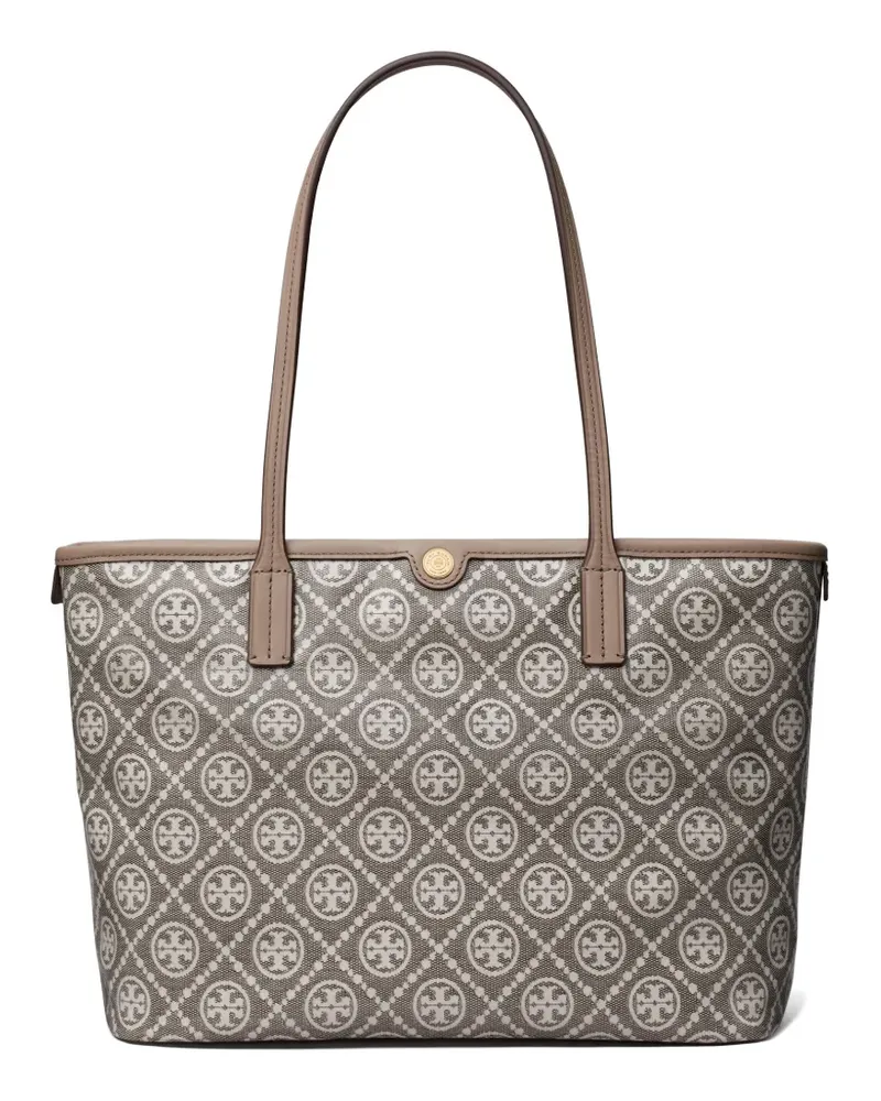 Tory Burch Kleine beschichtete T Monogram Tote Bag - Grau Grau