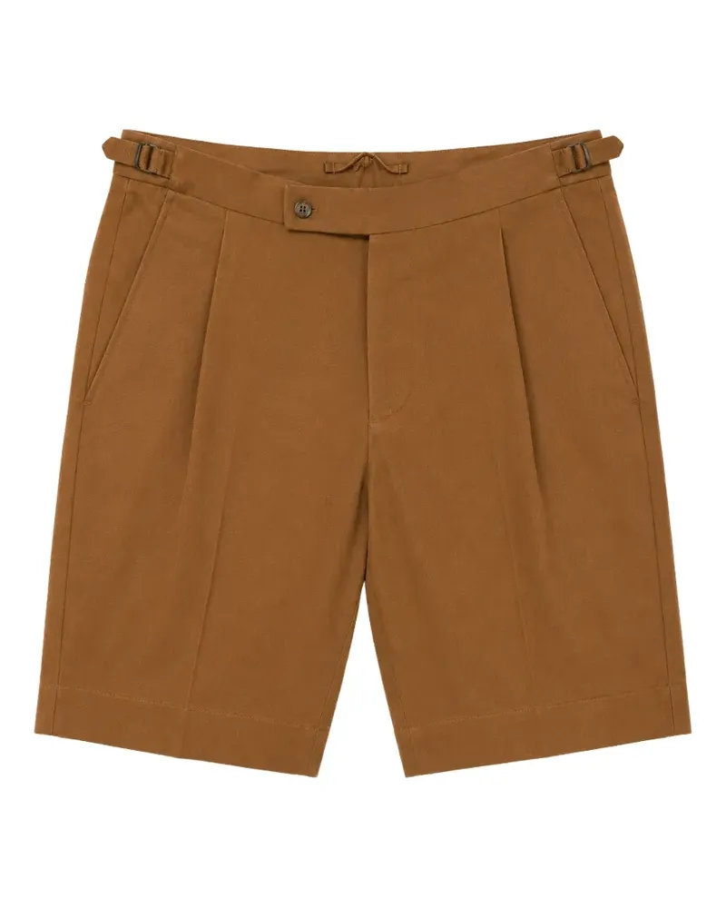 Incotex Plissierte Shorts mit Seitenverstellung - Braun Braun