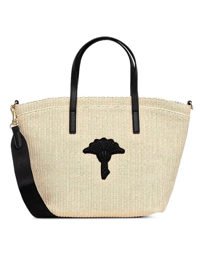 JOOP! Bestickter Tote Bag mit Raffiabast - Nude Nude