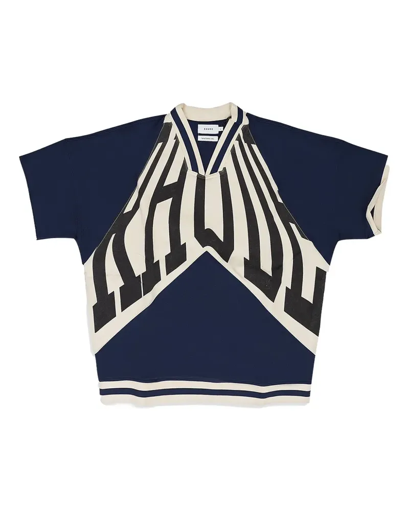 RHUDE T-Shirt mit Logo-Print - Blau Blau
