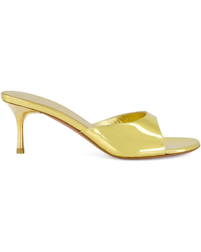 Amina Muaddi Jeanne Sandalen im Metallic-Look 60mm - Gold Gold