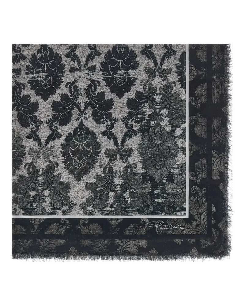 Roberto Cavalli Schal mit Brokat-Print - Grau Grau