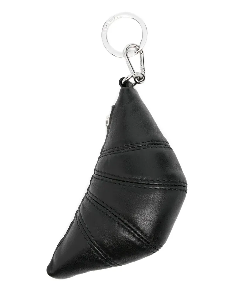 Christophe Lemaire Mini Croissant Schlüsselanhänger - Schwarz Schwarz