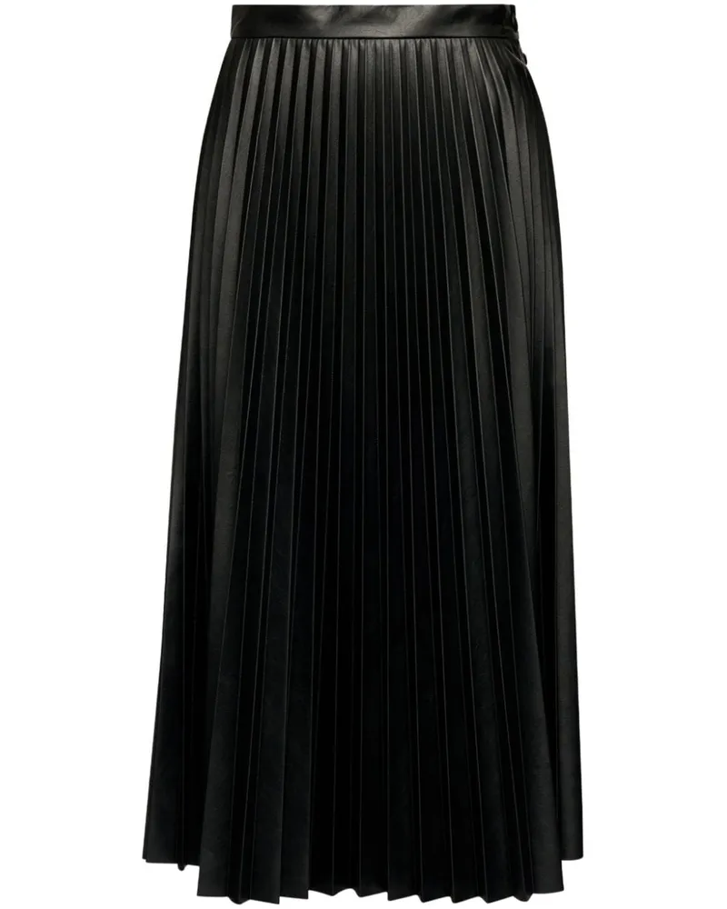 Maison Margiela Midirock aus Faux Leder - Schwarz Schwarz