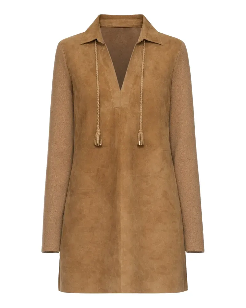 Tom Ford long-sleeve tie dress - Nude Nude