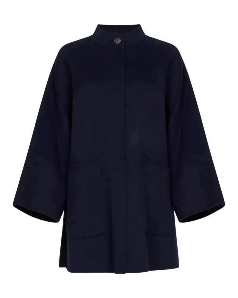 Max Mara Mantel mit aufgesetzten Taschen - Blau Blau