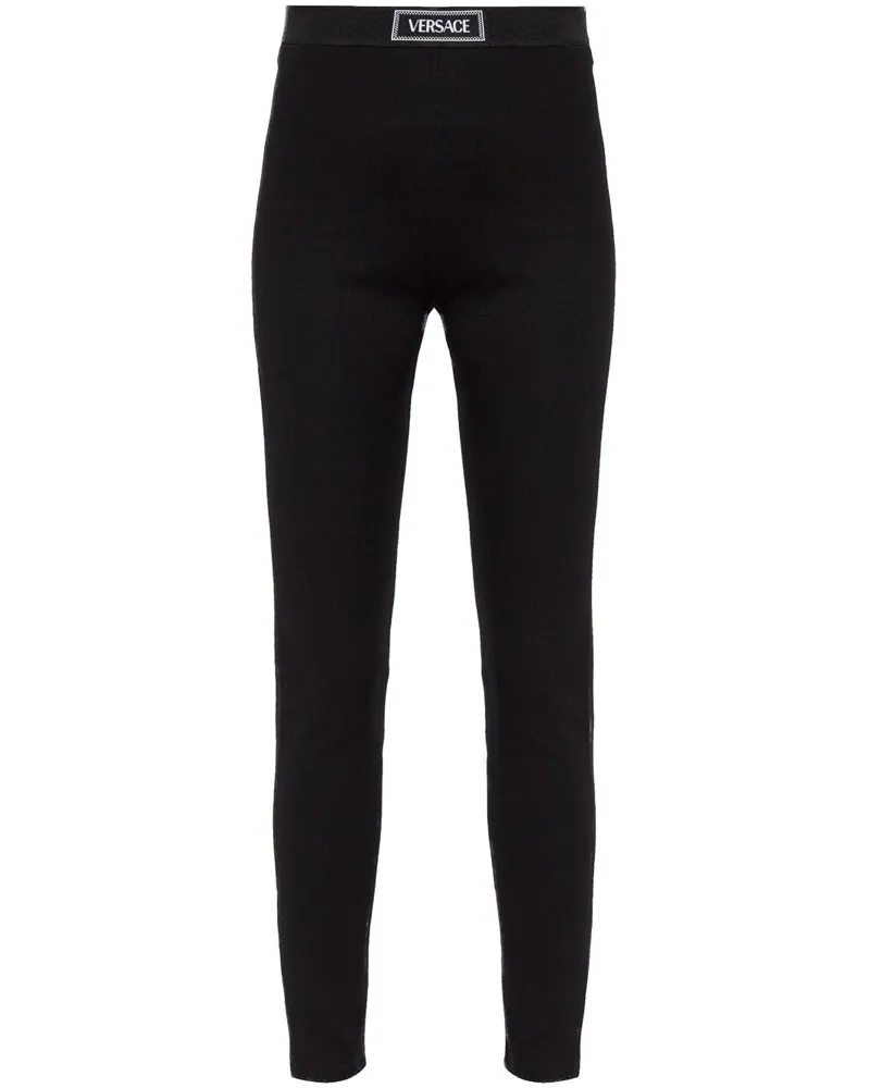 Versace Leggings mit elastischem Bund - Schwarz Schwarz