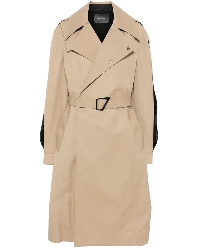 Thierry Mugler Trenchcoat mit Gürtel - Nude Nude