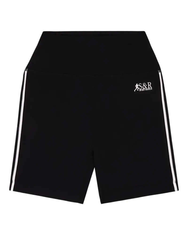 SPORTY & RICH SR Runner Radlerhose - Schwarz Schwarz