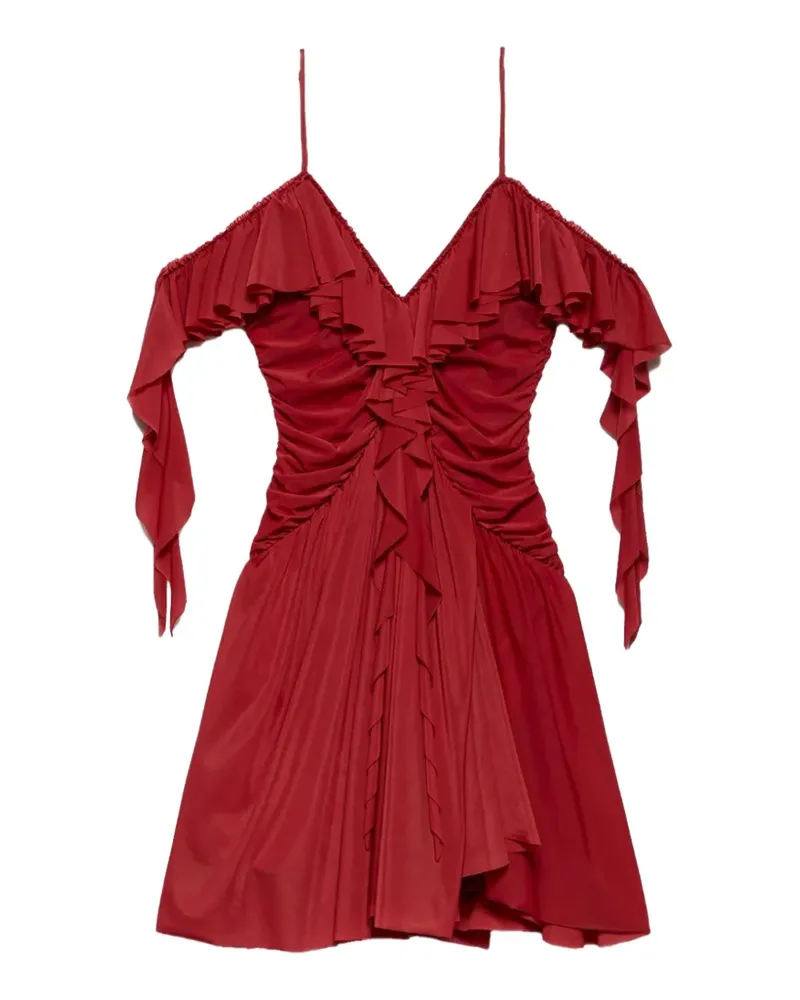Aniye By Xena ruffled cold-shoulder mini dress - Rot Rot