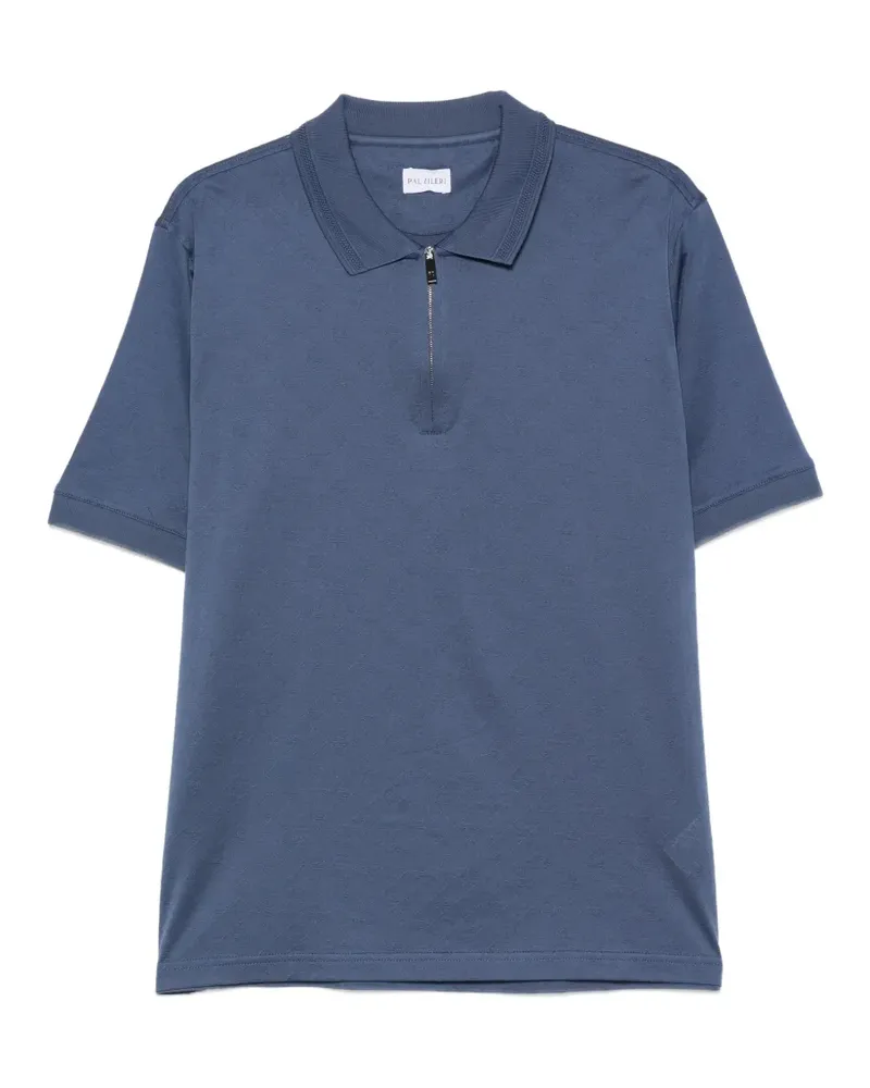 Pal Zileri Poloshirt mit Jacquard-Logo - Blau Blau