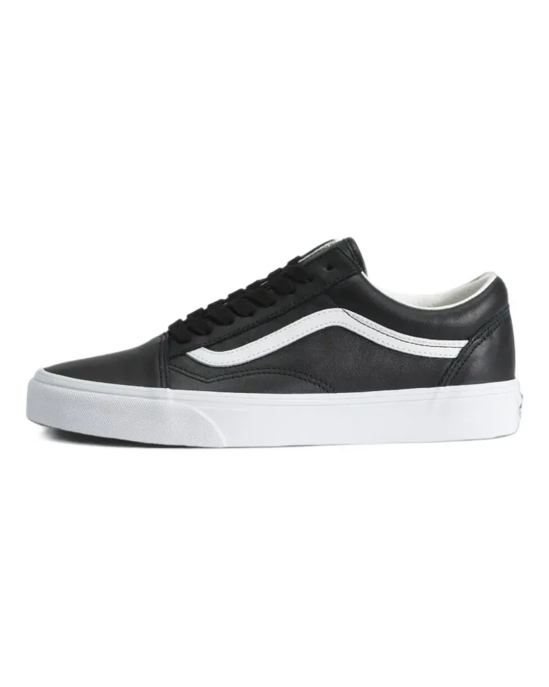 Vans Old Skool Ledersneakers - Schwarz Schwarz