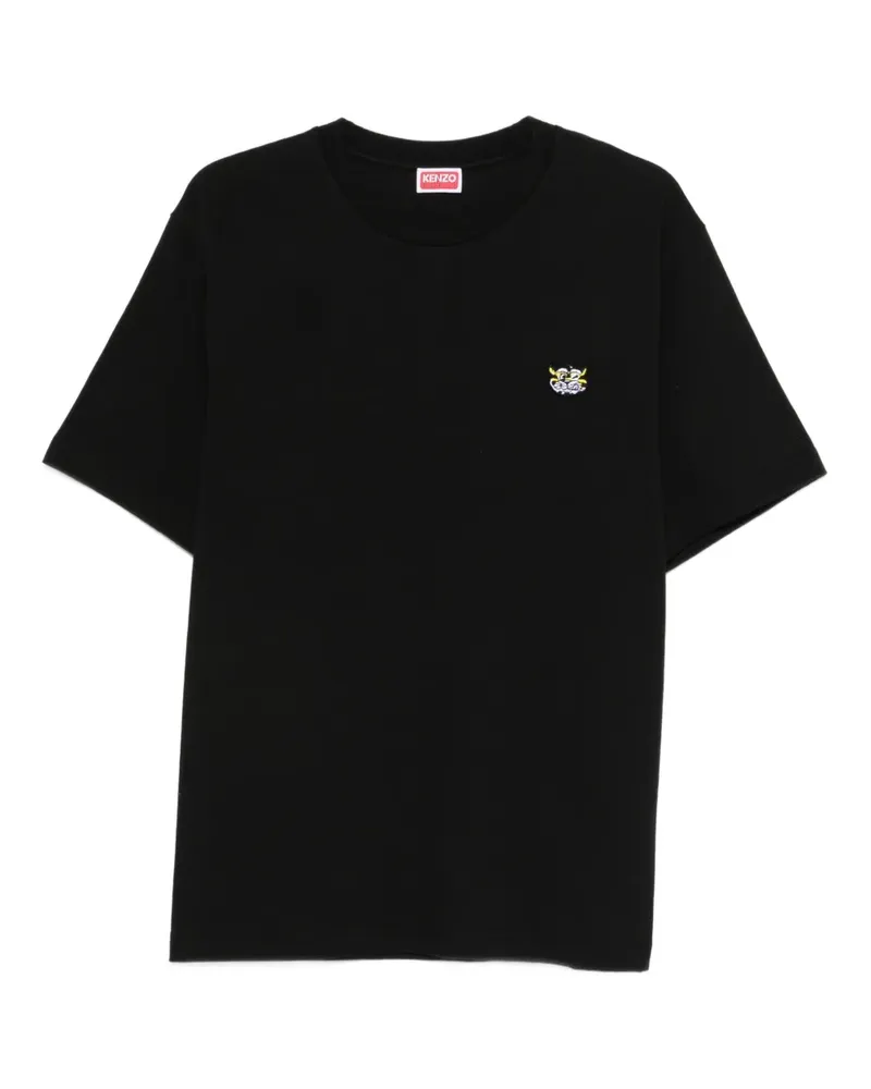 Kenzo T-Shirt mit besticktem Patch - Schwarz Schwarz