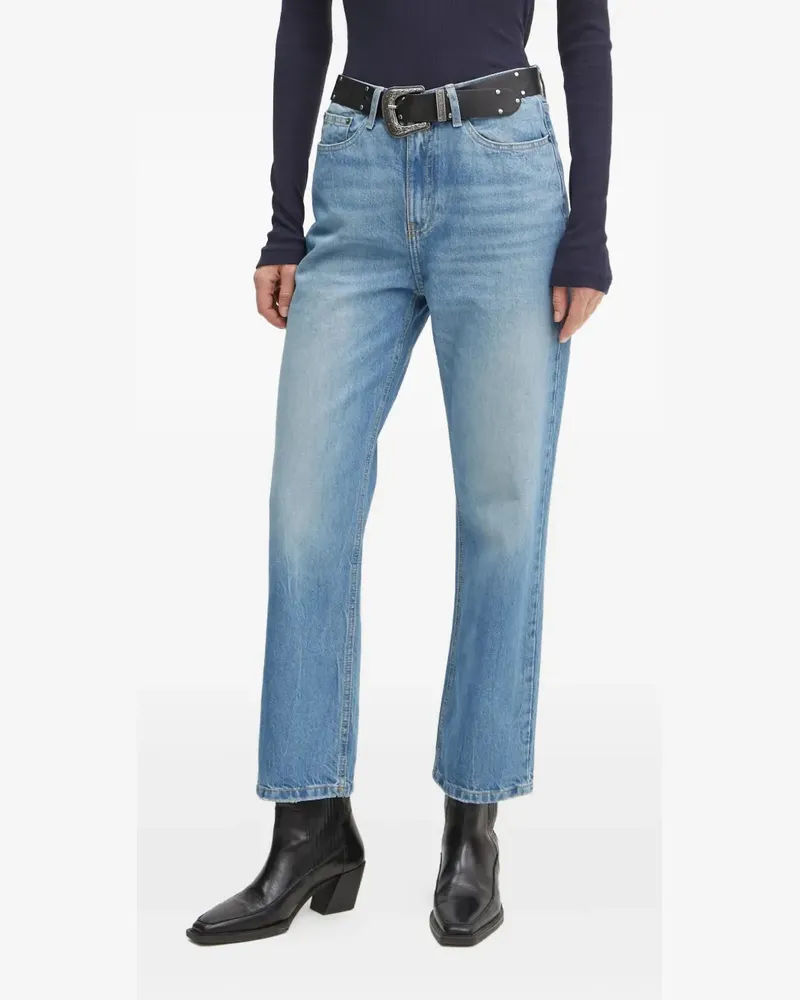 The Kooples five-pocket logo-patch jeans - Blau Blau